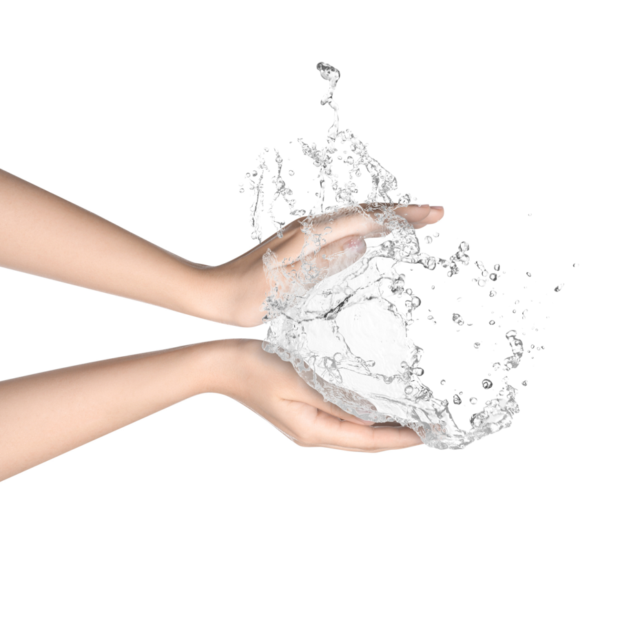 main et eau