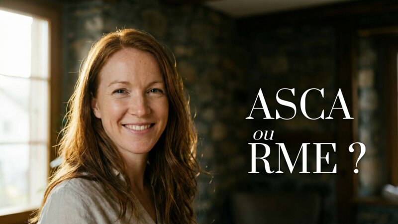 Thérapeute complémentaire tenant un document ASCA dans son cabinet – formation APP reconnue ASCA et RME par l'ESSR en Suisse romande